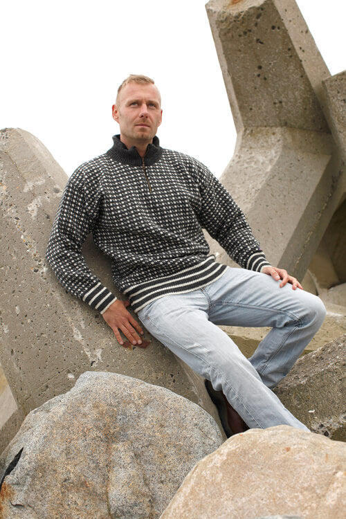 102F-158 Antracite 1/2 Zip