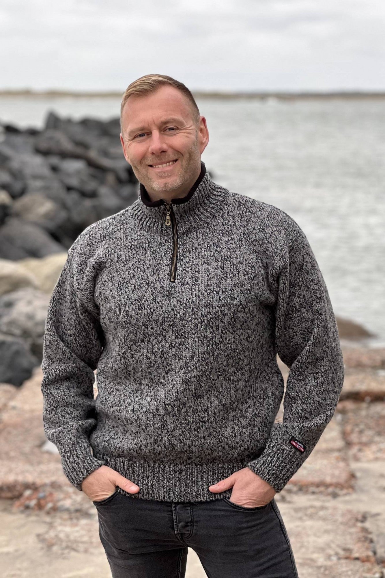 4100-02 Grey/Antracite 1/2 Zip