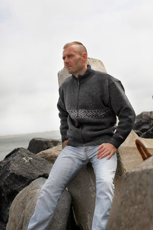 4103FCW-59 Antracite Windstopper Cardigan