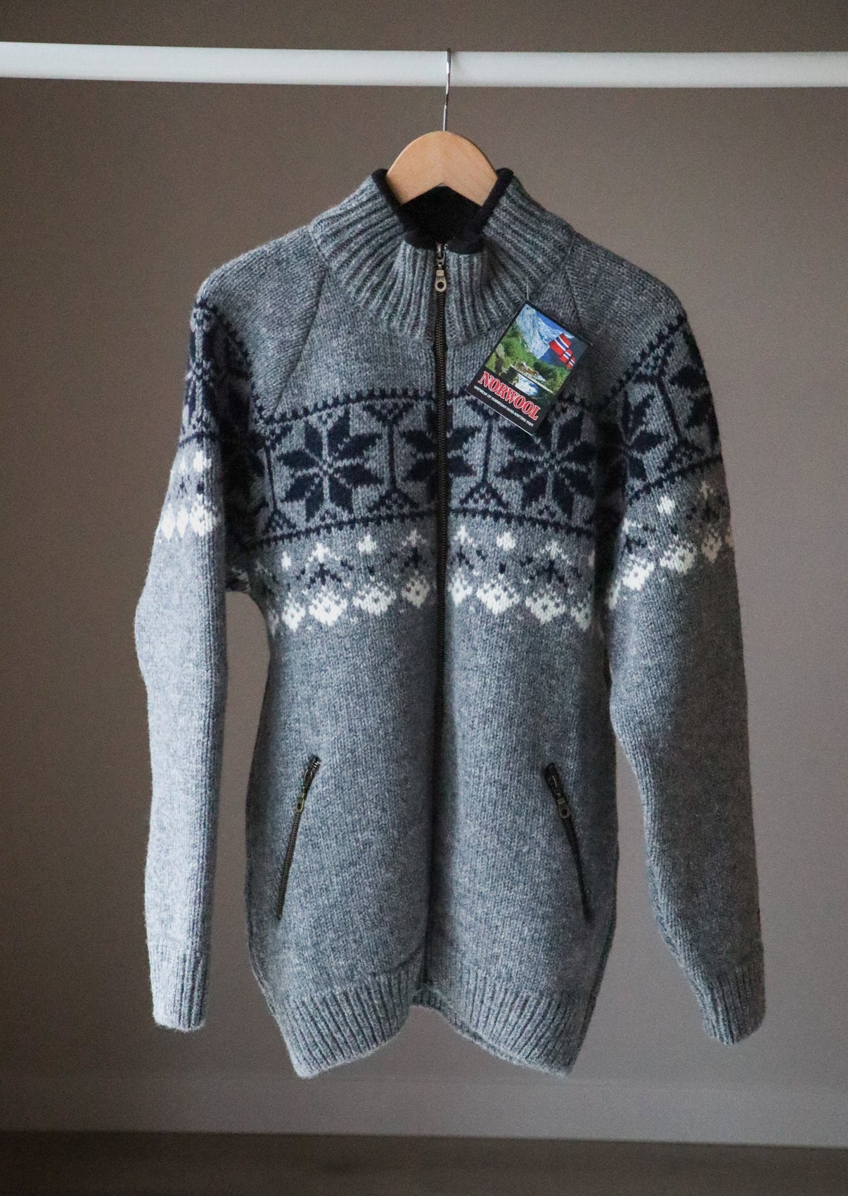 669-FC-74 Grey/Navy Cardigan
