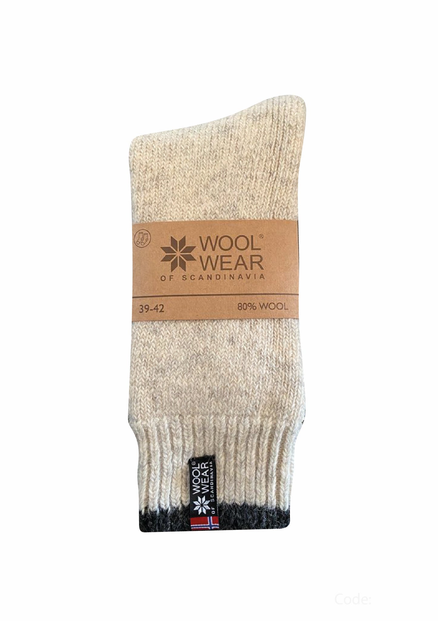 5C- Eskimo - Ecru Socks - 80%Wool