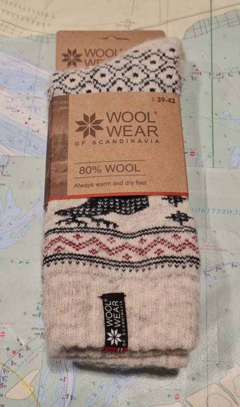 100 - Moose - Ecru Socks - 80%Wool