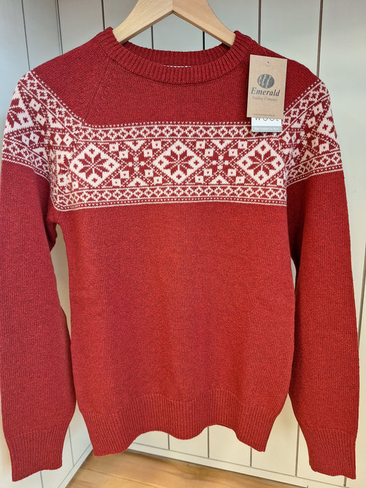 Emerald Harso Trui - Snowflake Pattern - Red, Grey, Light Blue