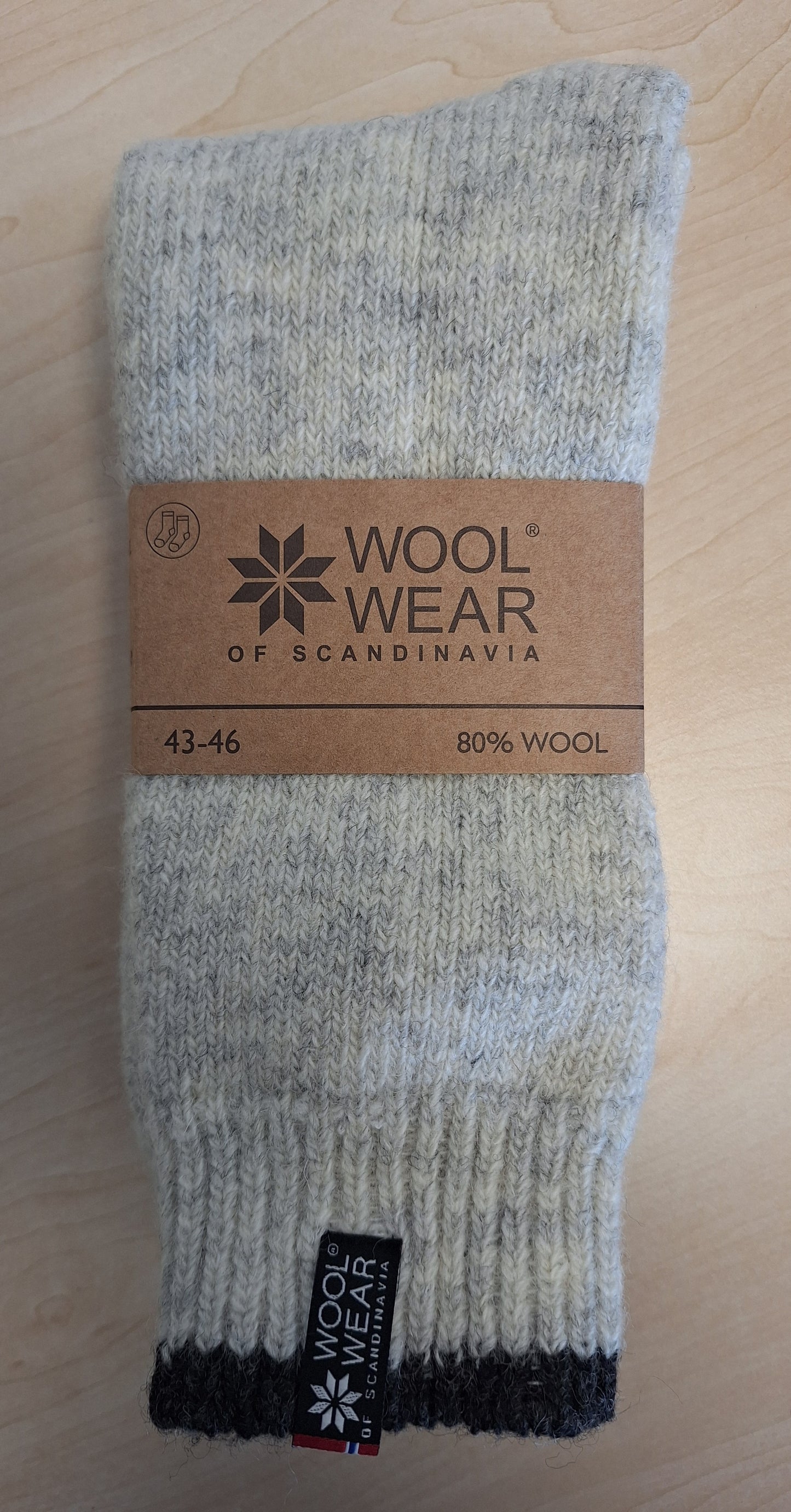 5B- Eskimo - Antracite / Ecru Socks - 80%Wool