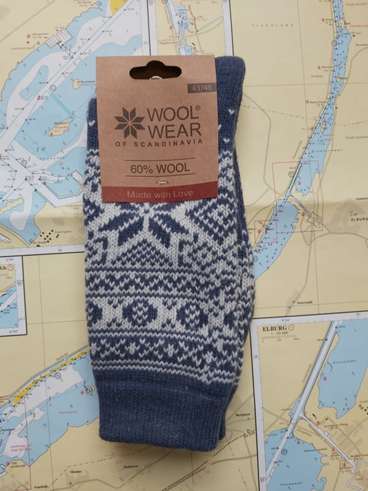 50 - Denim Snowflake - 60% Wool
