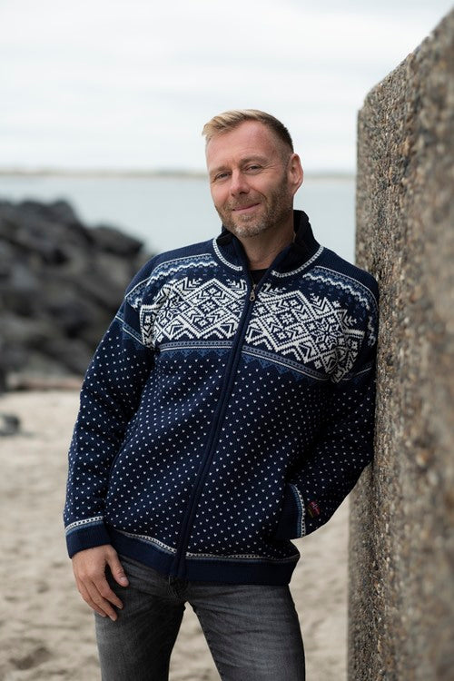 95C29-270 Navy Windstopper Cardigan Pockets