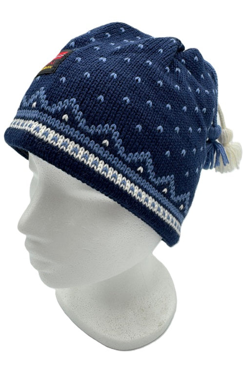 95C-14 270 Hue Woolwear Beanie -  Navy (gevoerd rondom de oren)