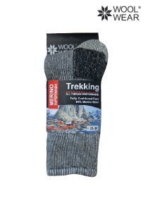 02 - Grey Trekking Socks - 80% Merino Wool