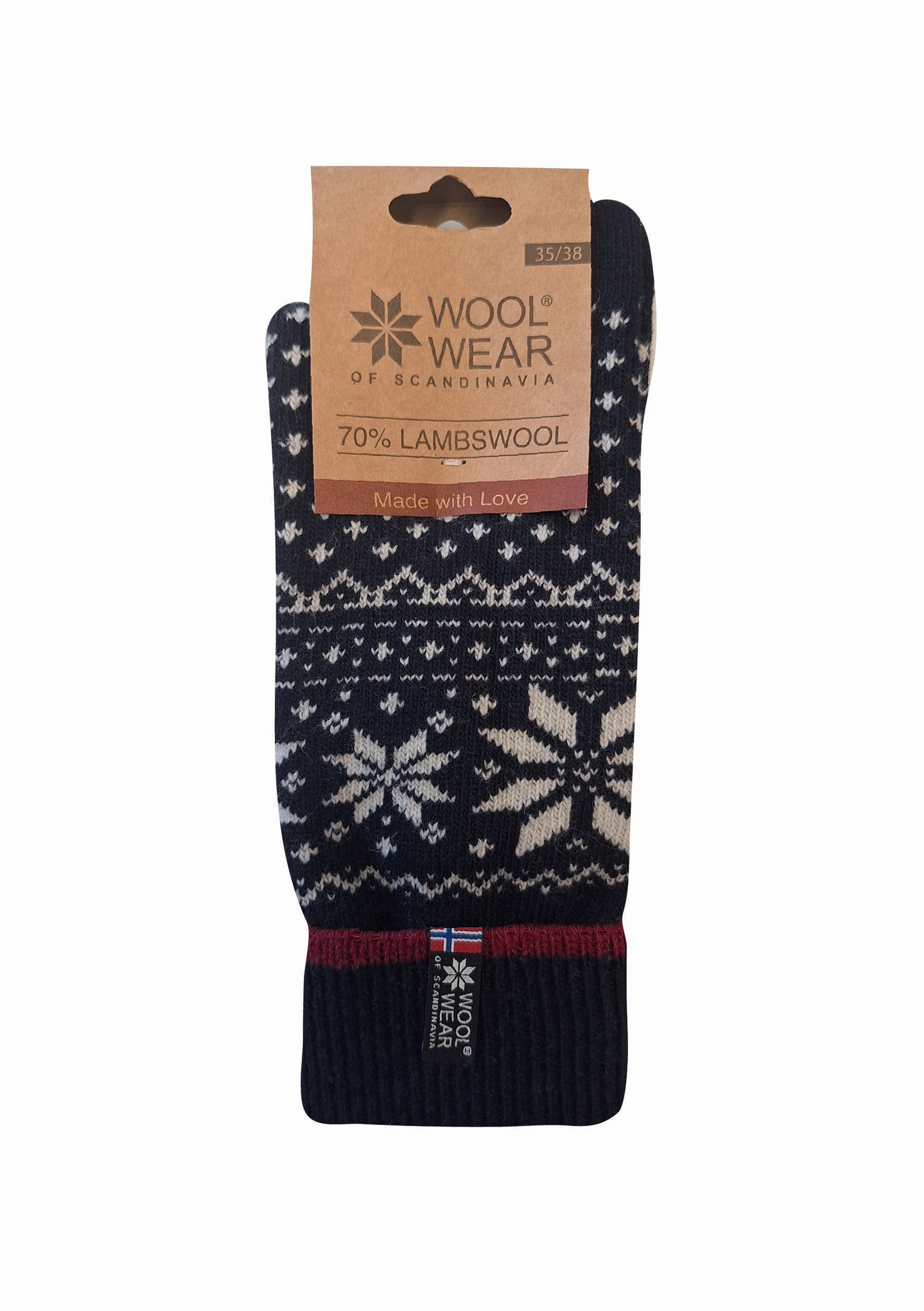 47NB - Norway - Navy Bordeaux - 70%Wool Extra Long