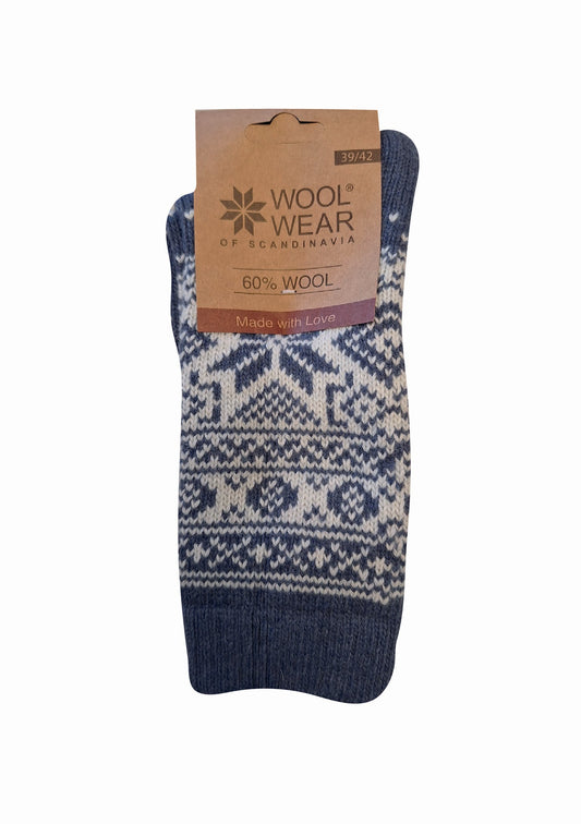 50 - Denim Snowflake - 60% Wool