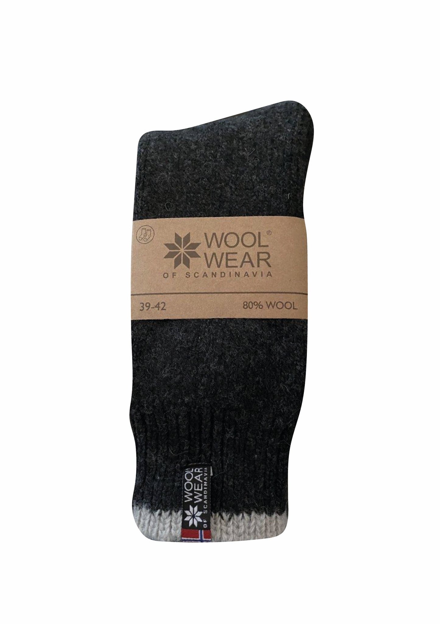 5B- Eskimo - Antracite / Ecru Socks - 80%Wool