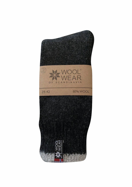 5B- Eskimo - Antracite / Ecru Socks - 80%Wool
