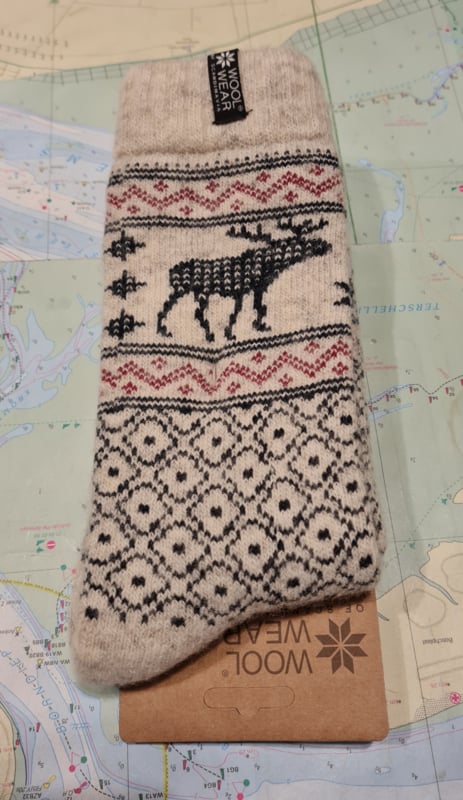 100 - Moose - Ecru Socks - 80%Wool