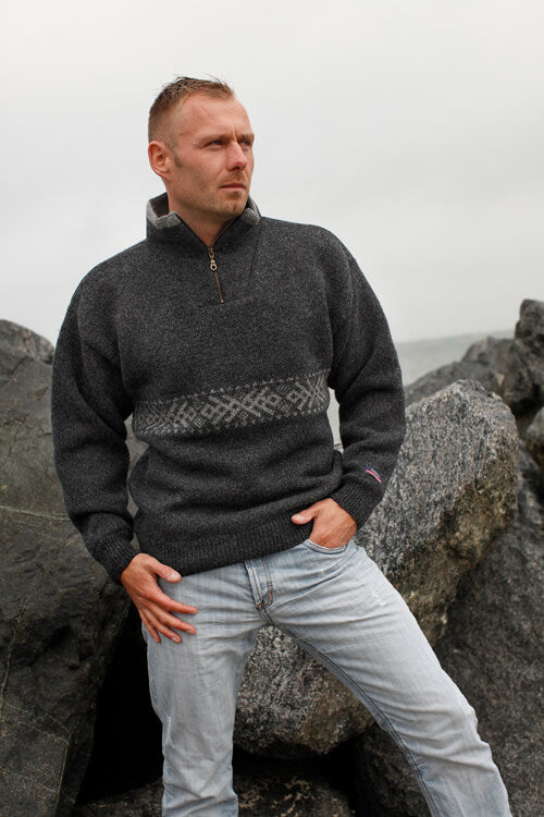 W4102-59 Grey Windstopper 1/2 Zip