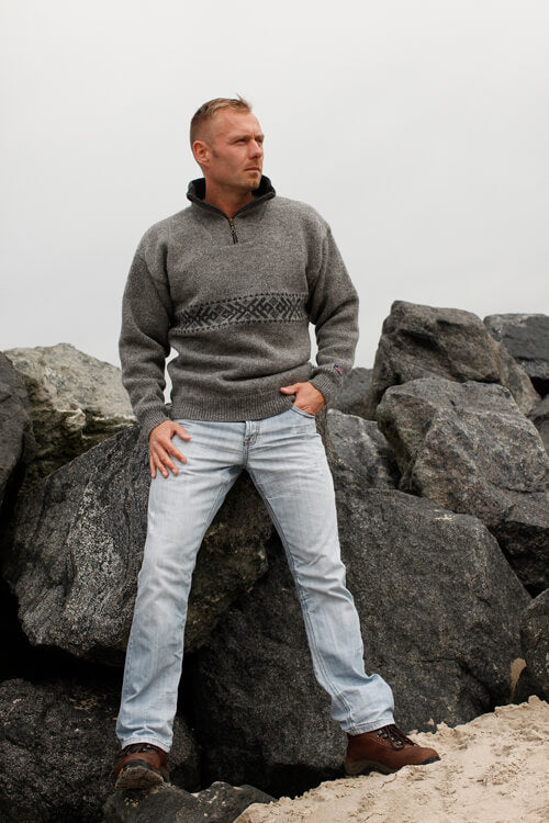 W4102-74 Grey Windstopper 1/2 Zip